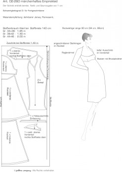 02-260  Empire Kleid aus Pannesamt