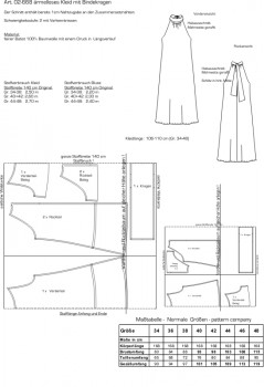 02-668 schulterfreies Kleid mit Bindekragen