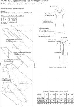 02-763 2-lagiges schlichtes Kleid im schrägen Fadenlauf
