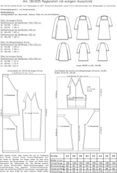 Preview: Art. 06-935 Raglanshirt mit eckigem Ausschnitt