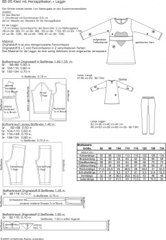 BS 26 Top mit Herzapplikation und Leggin - Gr. 92-134