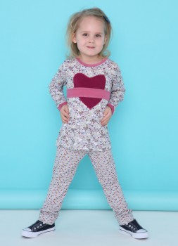 BS 26 Top mit Herzapplikation und Leggin - Gr. 92-134