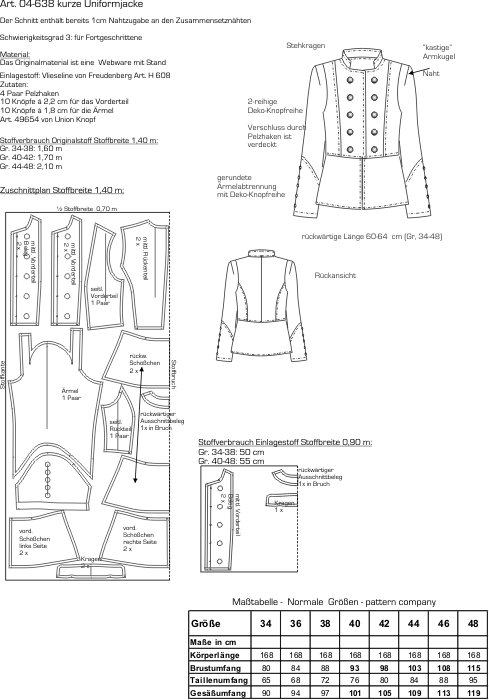 04-638 kurze Uniformjacke