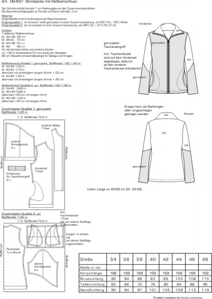 Art.  06-697  Strickjacke mit Reißverschluss