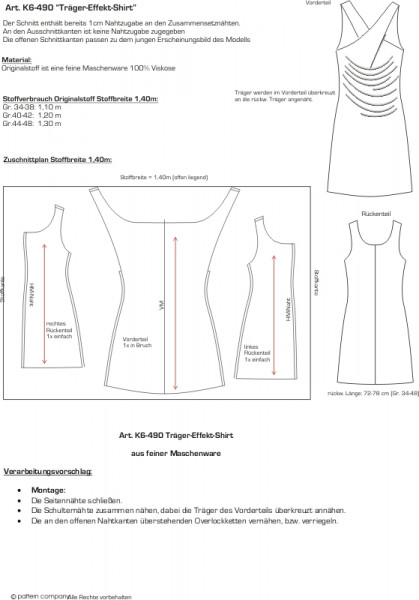 Art. K6-490 „Träger-Effekt-Shirt“