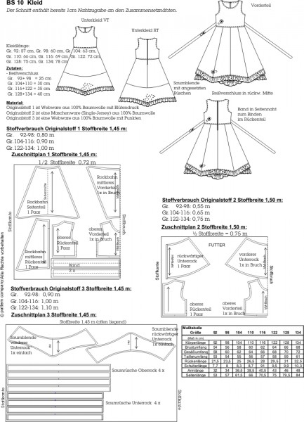 BS 10 Kleid - Gr. 92-134
