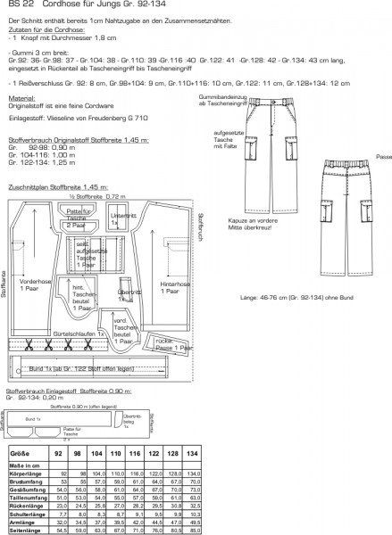 BS 22 Sweatjacke und Hose - Gr. 92-134