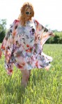 02-764 kastiges Kleid mit einseitigem Tunnelzug